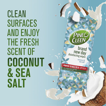 Pine O Cleen Coconut & Sea Salt Disinfectant Cleaning Wipes 110 pack