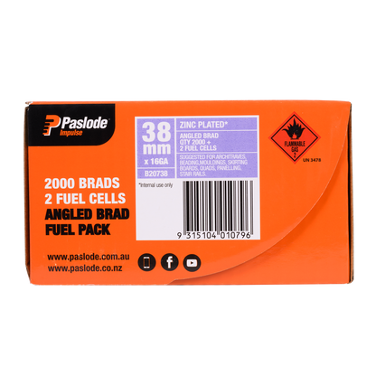 Paslode Angled Brad Nail - 38mm - 2000 Pack