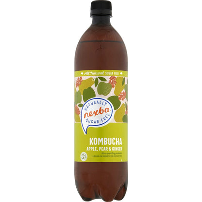 Nexba Sugar Free Kombucha Apple Pear & Ginger 1L