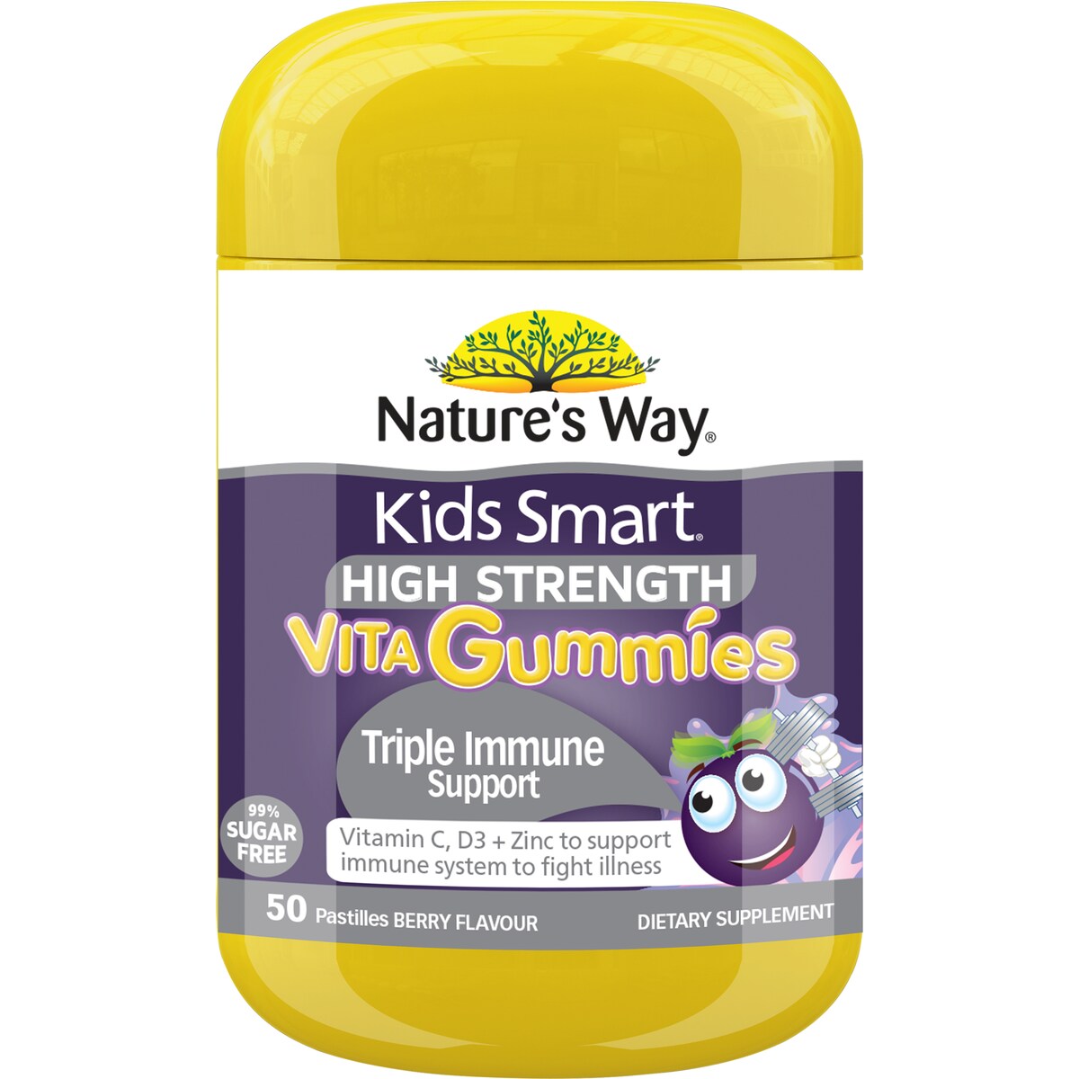 Natures Way Kids Smart High Strength Vita Gummies Triple Immune Support 50 Pack
