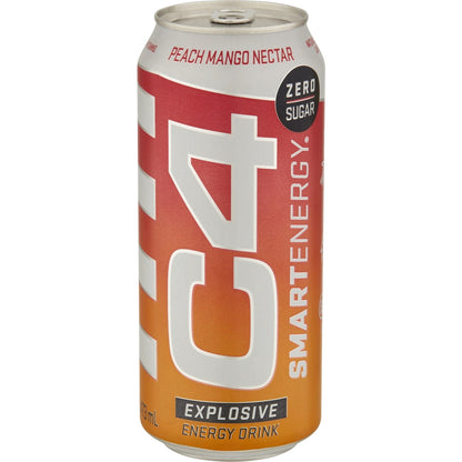 C4 Smart Energy Peach Mango Nectar Can 473ml