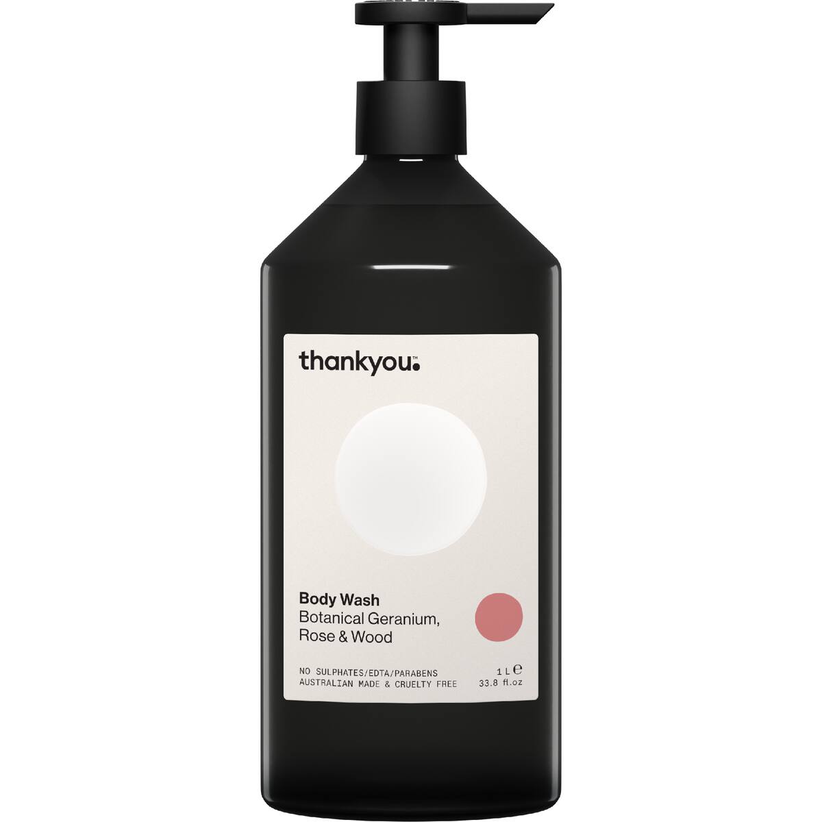 Thankyou. Body Wash Botanical Geranium Rose & Wood Pump 1l