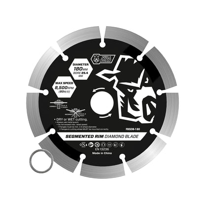 Full Boar Segmented Rim Diamond Blade - 180mm