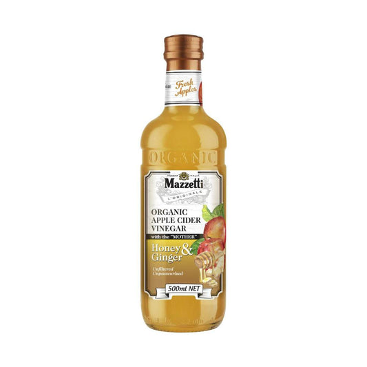 Mazzetti Organic Apple Cider Vinegar With Honey & Ginger - 500mL