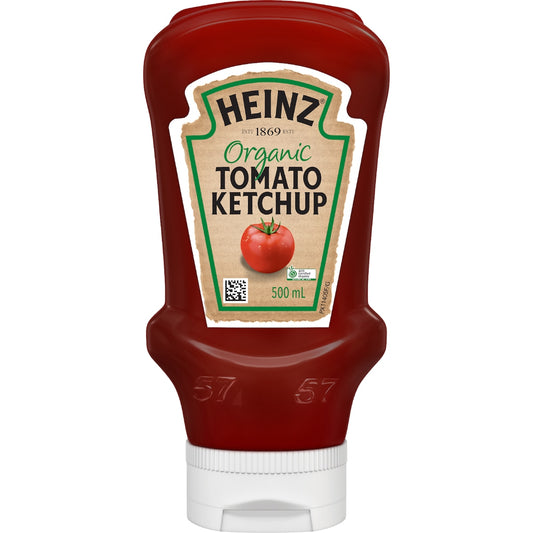Heinz Tomato Ketchup Squeezy Bottle Organic 500ml