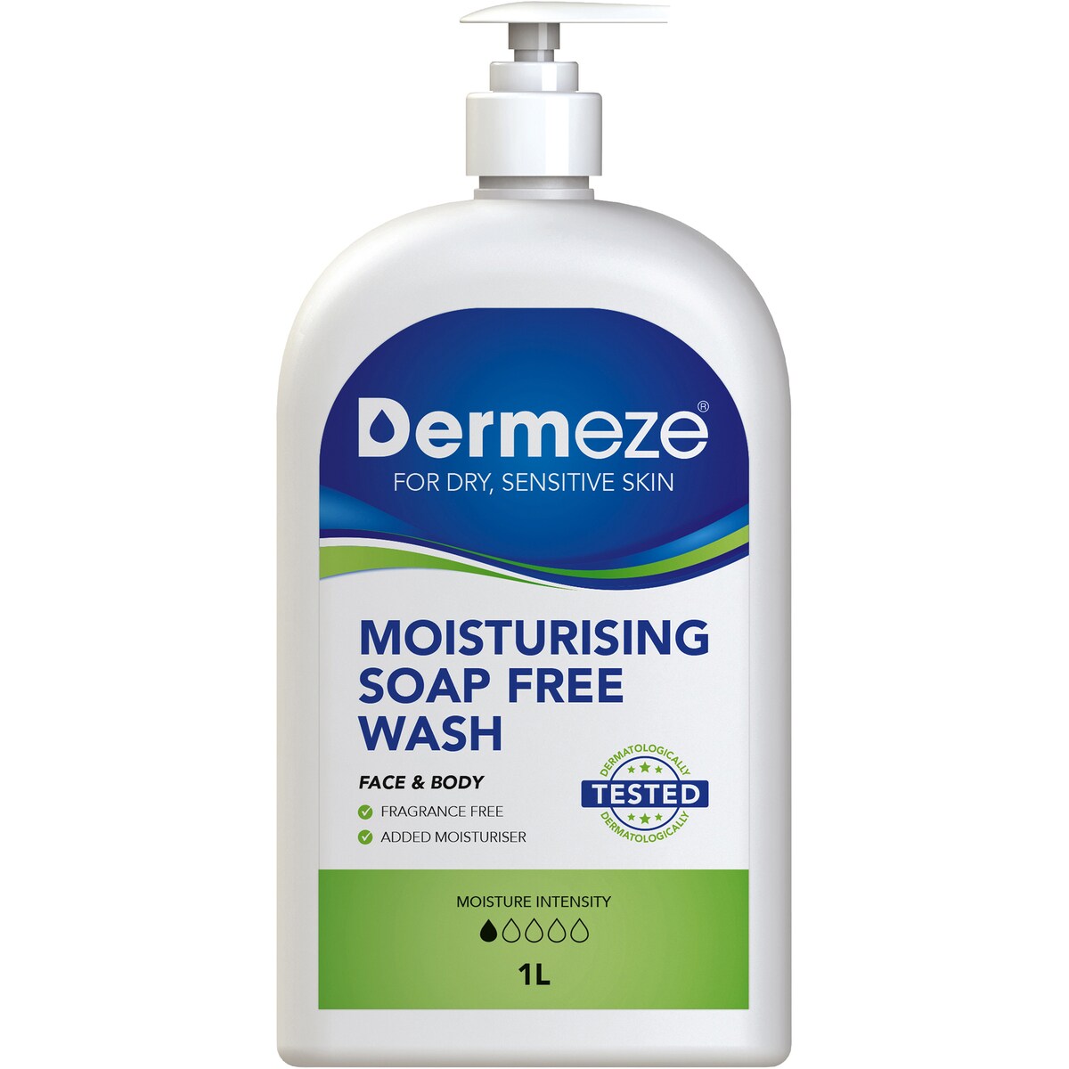 Dermeze Soap Free Body Wash & Facial Cleanser 1L