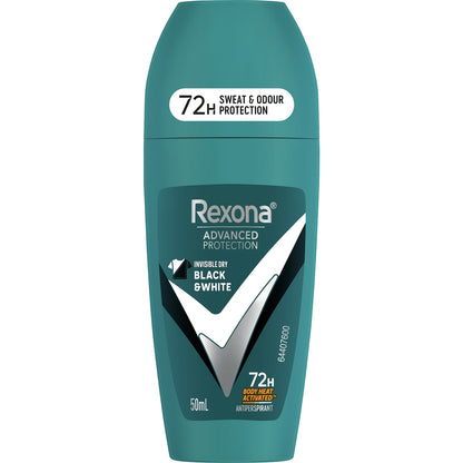 Rexona Roll On Deodorant Invisible Dry Black & White 50ml