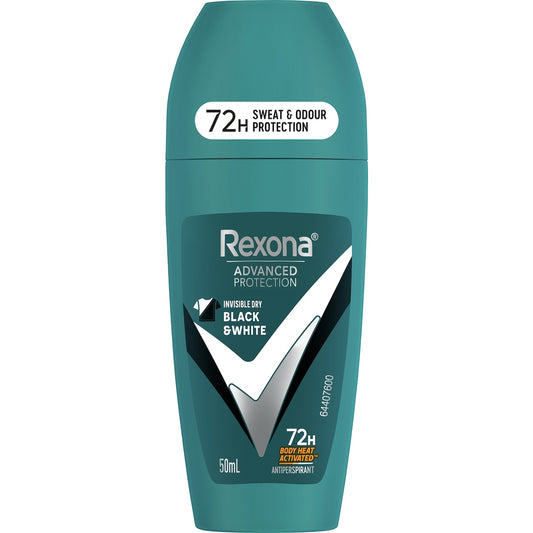 Rexona Roll On Deodorant Invisible Dry Black & White 50ml