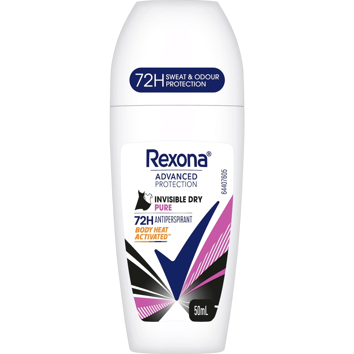 Rexona Roll On Deodorant Invisible Dry Pure 50ml