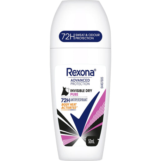 Rexona Roll On Deodorant Invisible Dry Pure 50ml