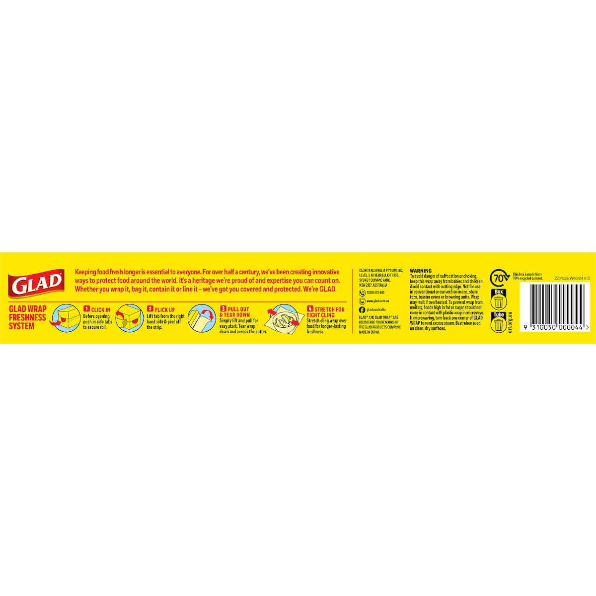 Glad Cling Wrap 60m Each