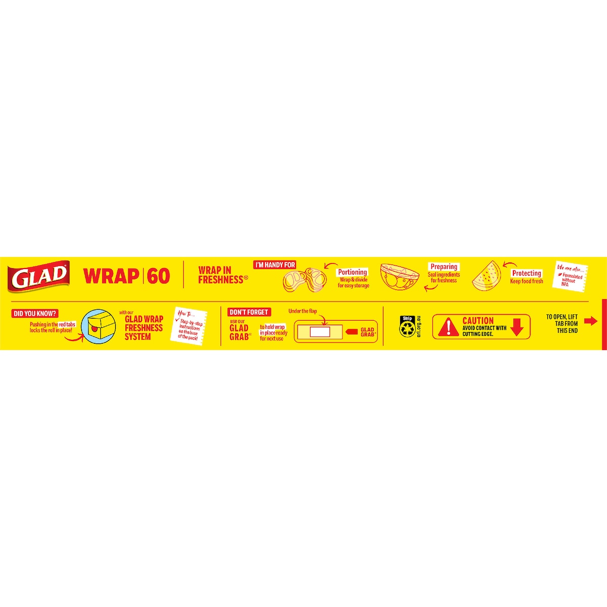 Glad Cling Wrap 60m Each