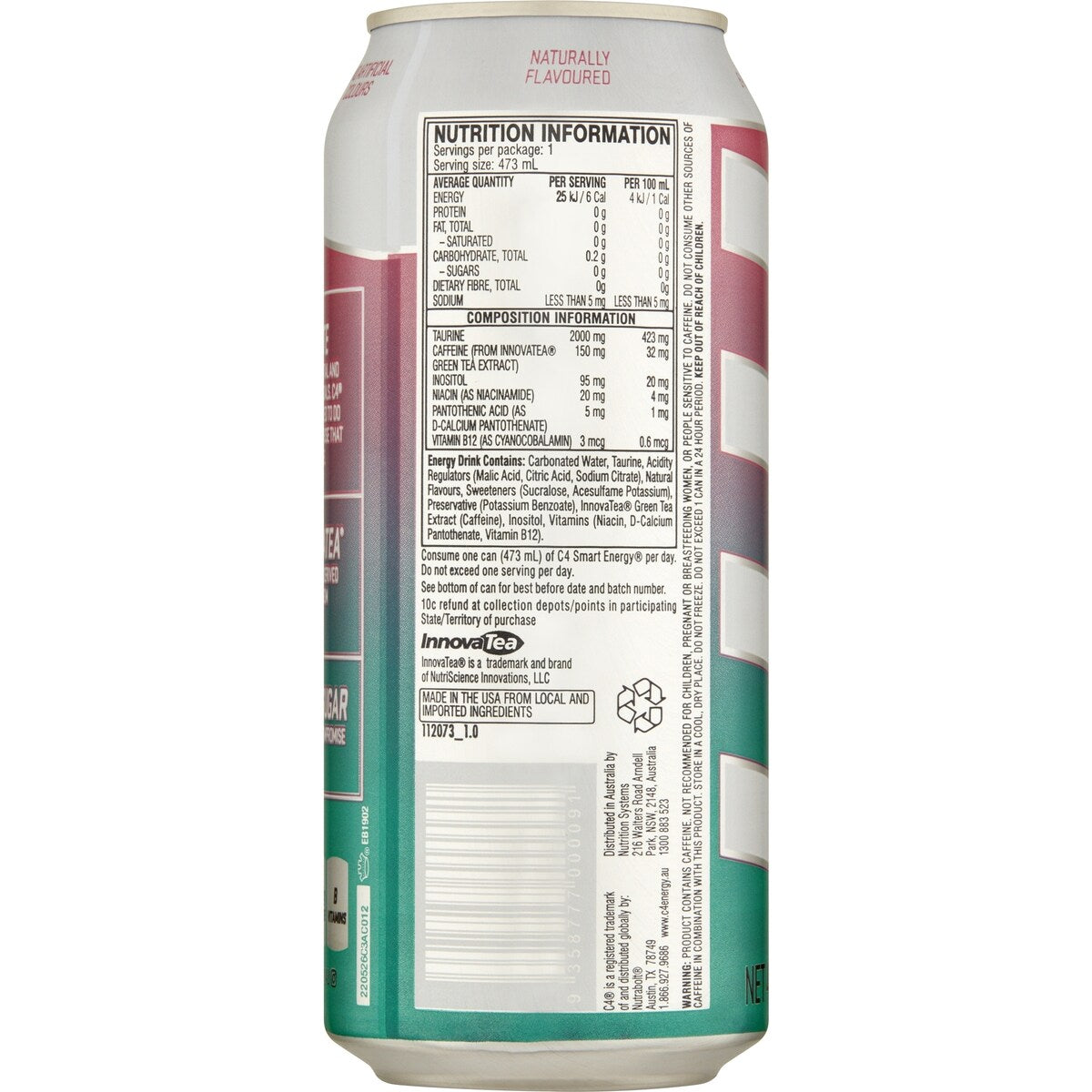 C4 Smart Energy Drink Watermelon Burst 473ml