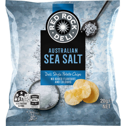 Red Rock Deli Potato Chips Sea Salt Natural 20g