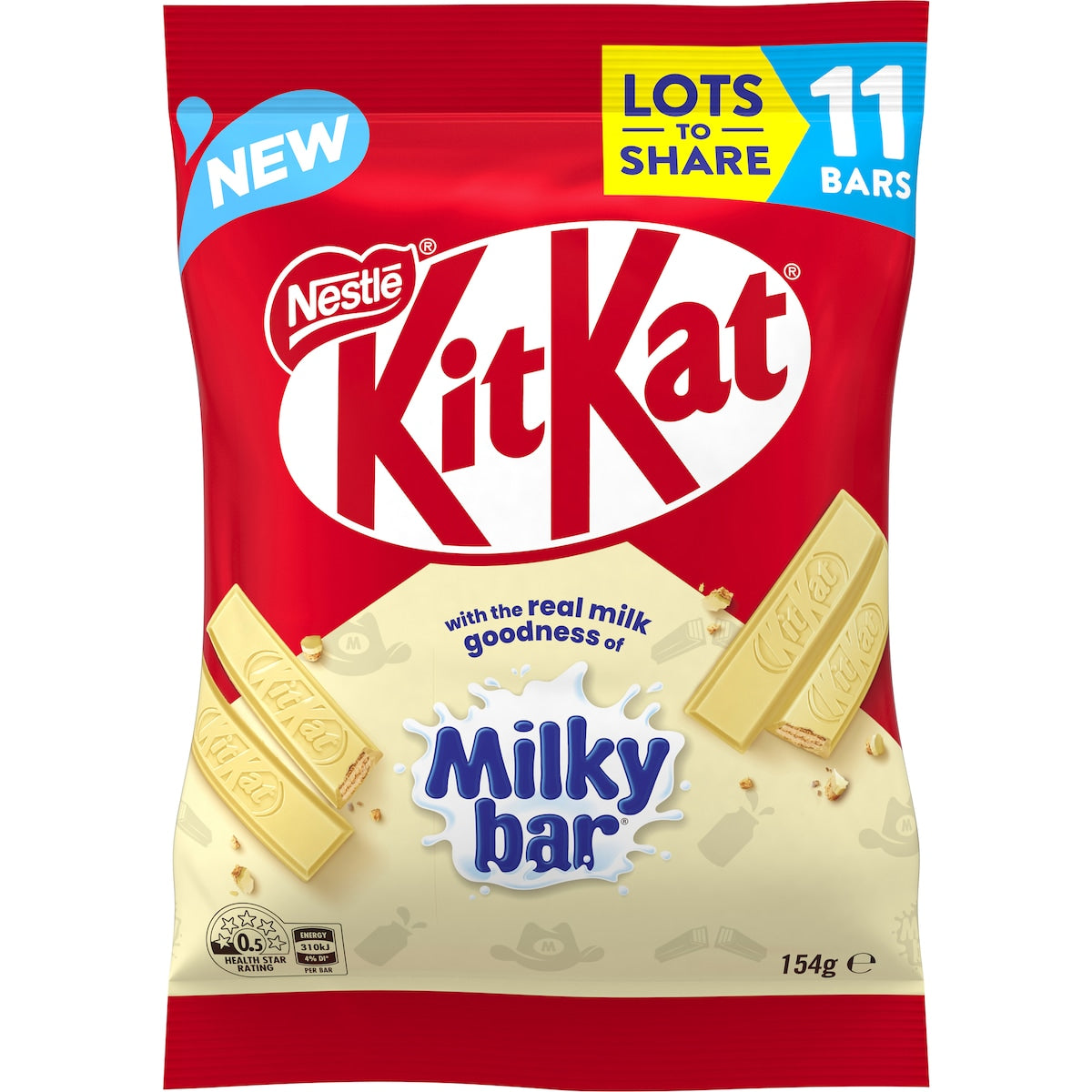 Kitkat Milky Bar Share Pack 154g