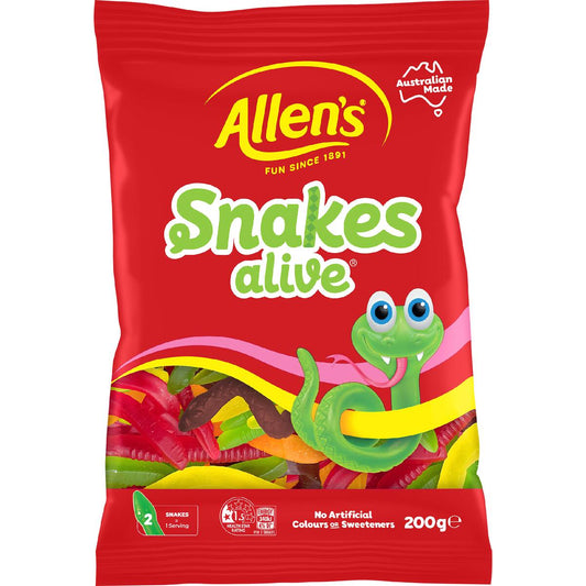 Allen's Snakes Alive Lollies Bag 200g