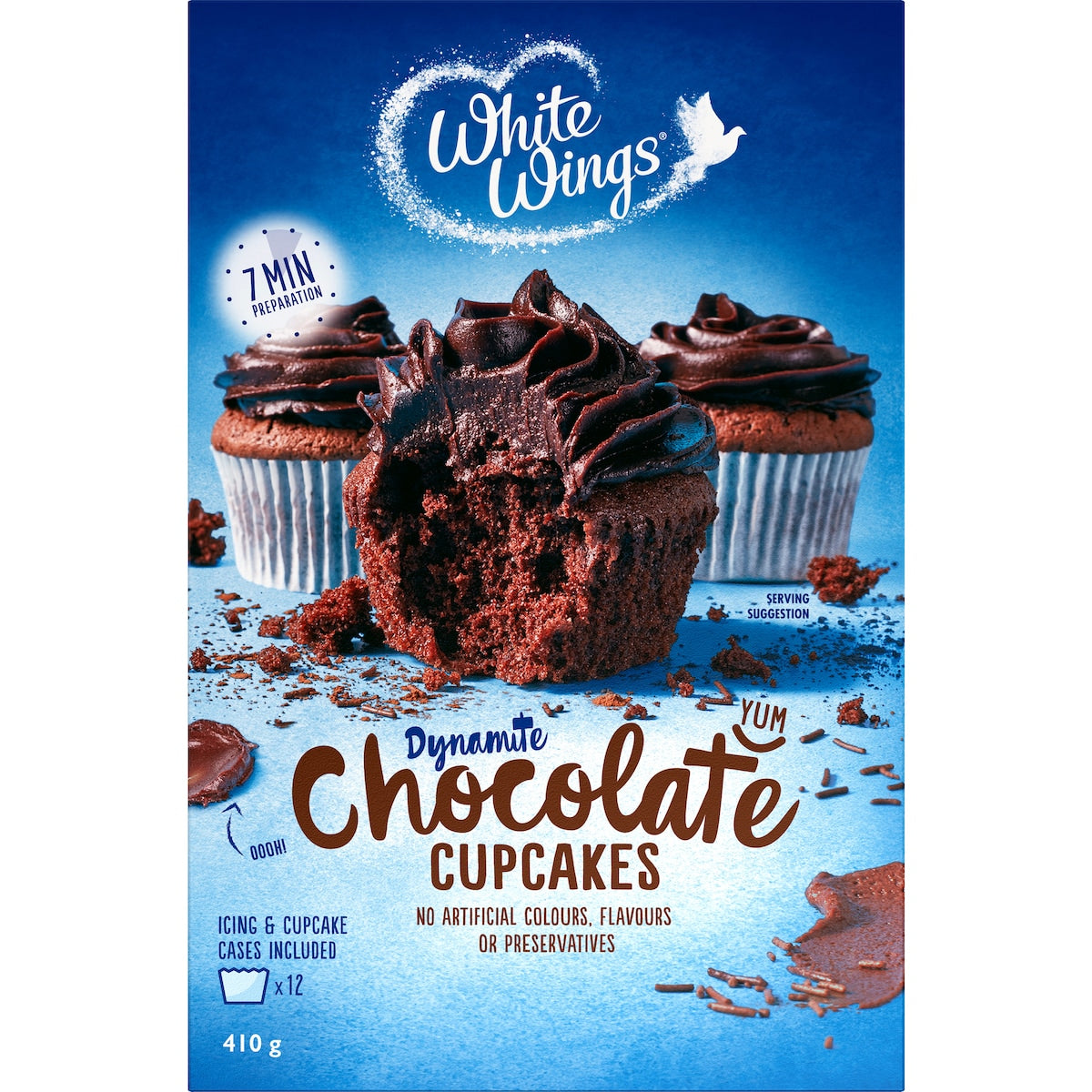 White Wings Cupcake Mix Chocolate 410g