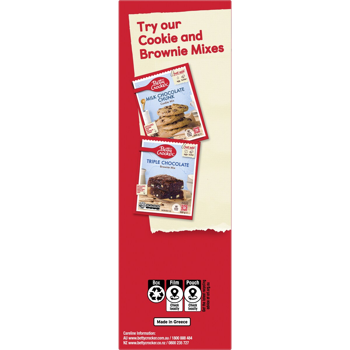 Betty Crocker Frosted Chocolate Brownie Mix Frosted Chocolate 500g