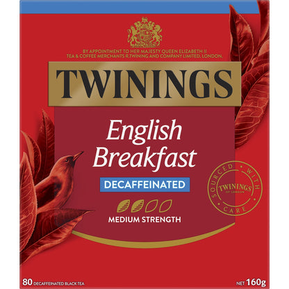 Twinings English Breakfast Tea Bags Decaffeinated 80 pack
