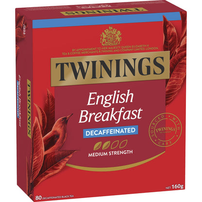 Twinings English Breakfast Tea Bags Decaffeinated 80 pack