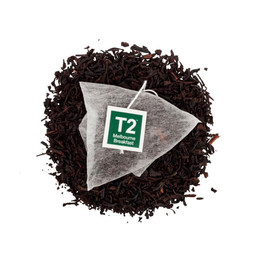 T2 Melbourne Breakfast Flavoured Black Tea Bags 25 Pack - 50g