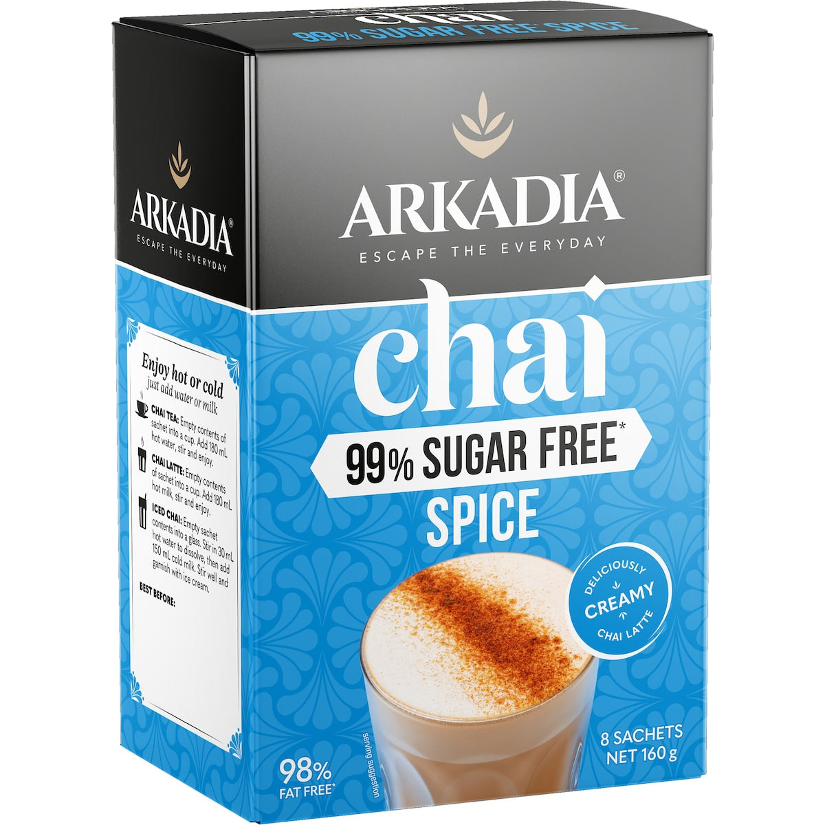 Arkadia Chai Spice Tea 99% Sugar Free 8 pack