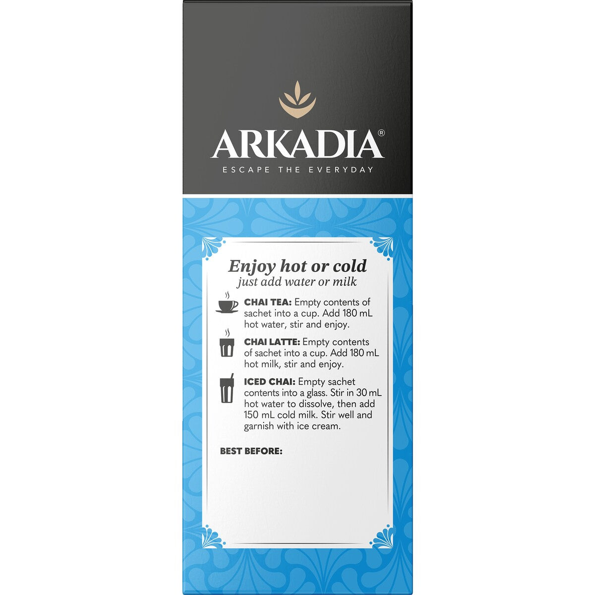 Arkadia Chai Spice Tea 99% Sugar Free 8 pack