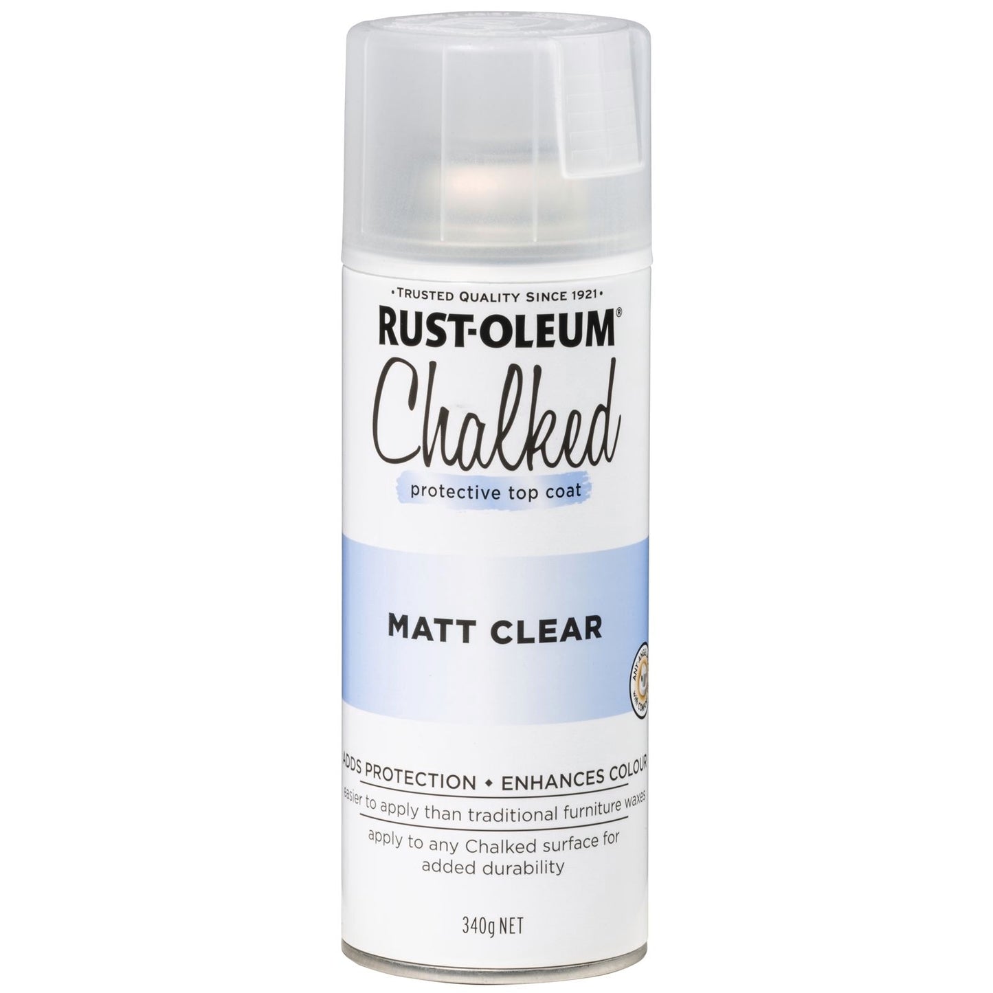 Rust Oleum Clear Ultra Matt Chalked Protective Top Coat - 340g