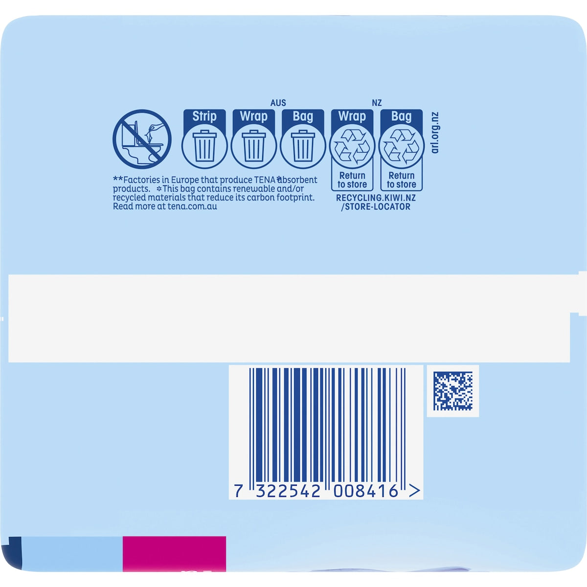 Tena Incontinence Pads Maxi Night Wide Back Long Length 6 Pack