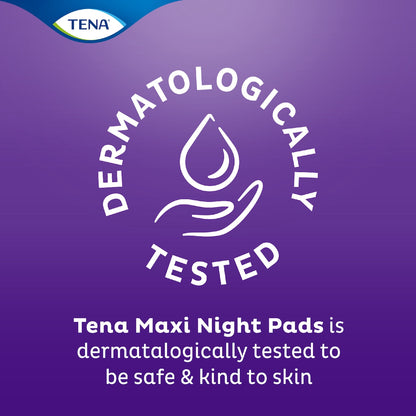 Tena Incontinence Pads Maxi Night Wide Back Long Length 6 Pack