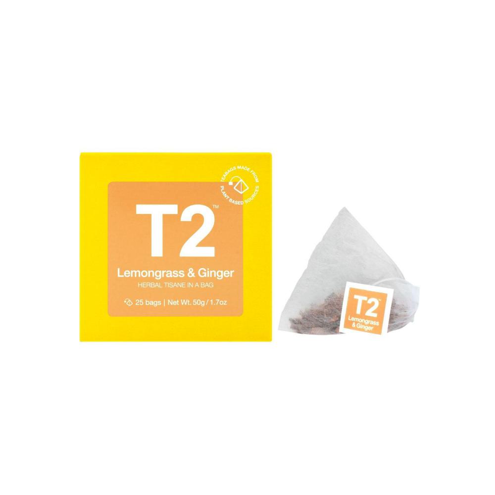 T2 Lemongrass & Ginger Herbal Tea Bags 25 Pack - 50g