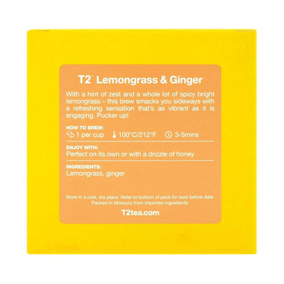 T2 Lemongrass & Ginger Herbal Tea Bags 25 Pack - 50g