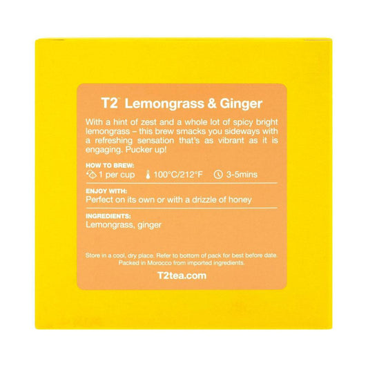 T2 Lemongrass & Ginger Herbal Tea Bags 25 Pack - 50g