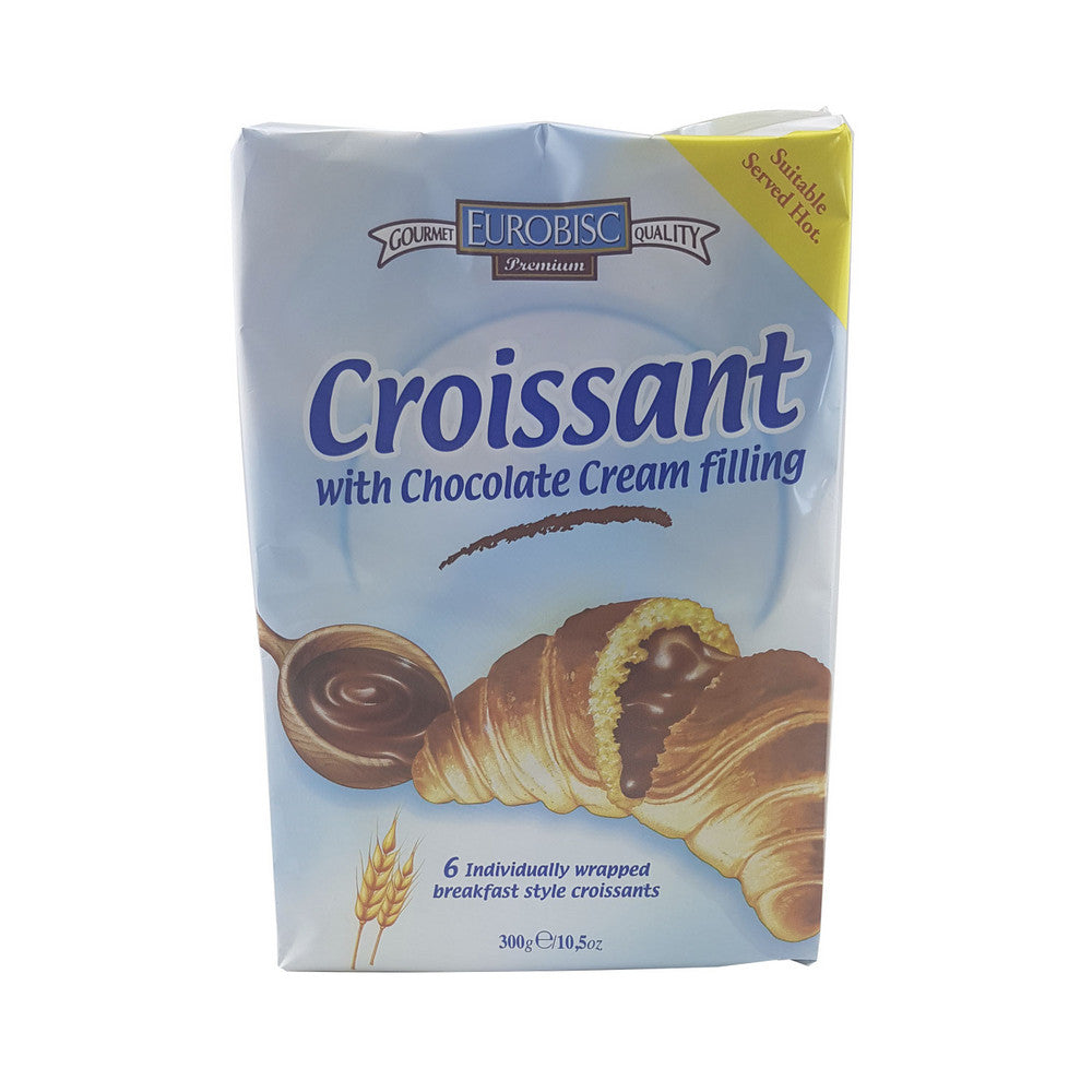 Eurobisc Croissant With Chocolate Cream Filling 6 Pack - 300g