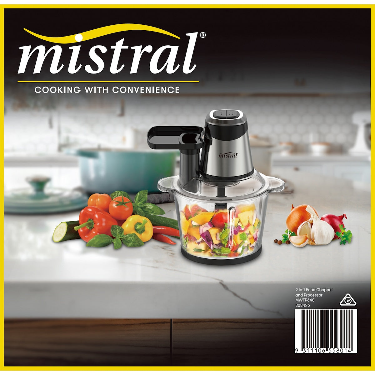 Mistral 2 In 1 Food Processor Chopper Each