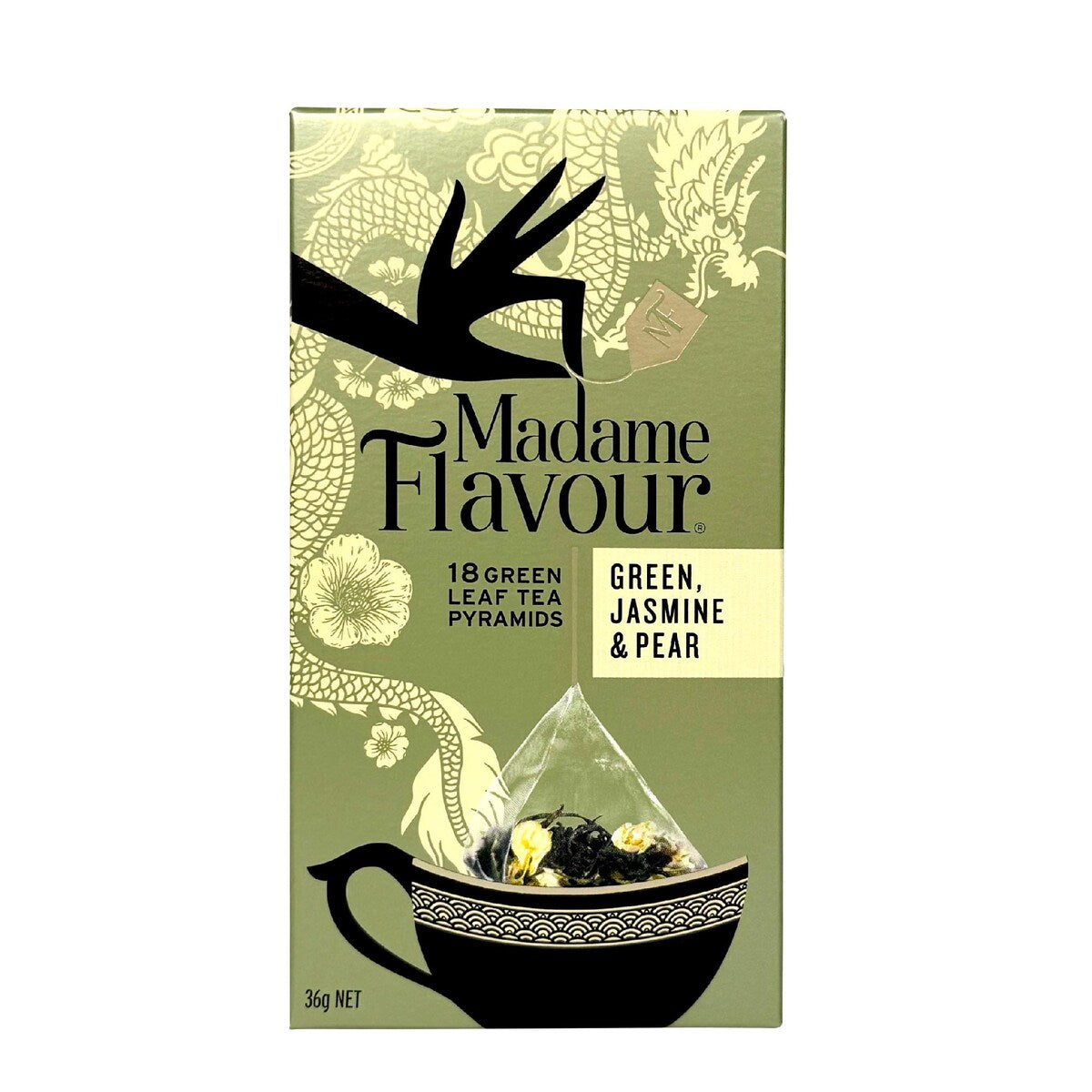 Madame Flavour Green Jasmine & Pear Tea Pods 18 pack