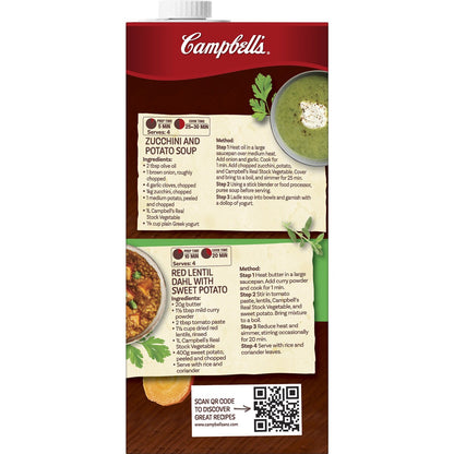 Campbells Real Stock Vegetable Liquid Stock 1L