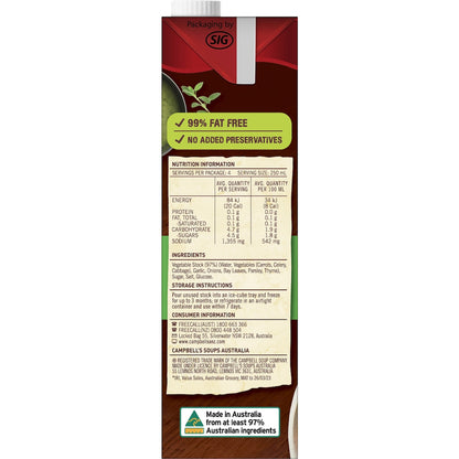 Campbells Real Stock Vegetable 1l