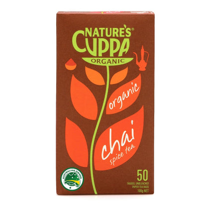 Natures Cuppa Organic Spice Chai Tea Bags 50 pack