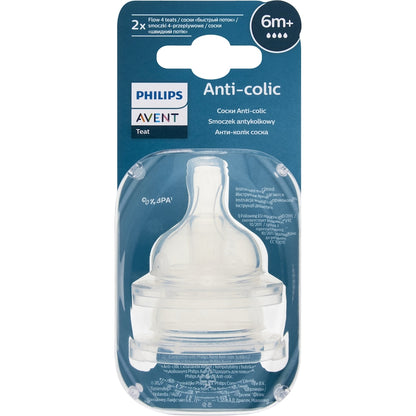 Avent Anti-colic Teats 6+ Months 2 Pack
