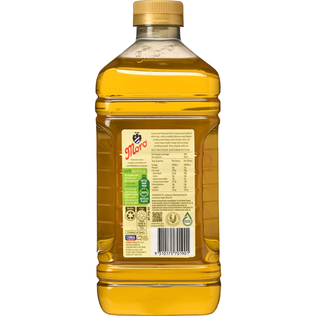 Moro Tradicional Mild Taste Olive Oil 2.2l