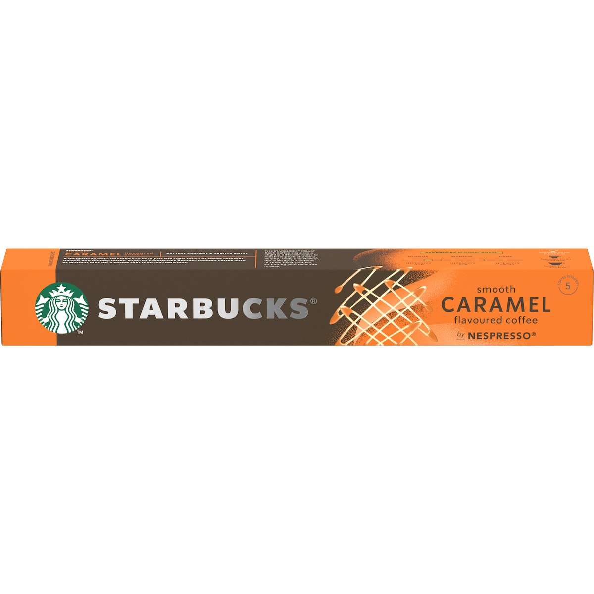 Starbucks by Nespresso Smooth Caramel Flavoured Coffee Pods Capsules 10 Pack