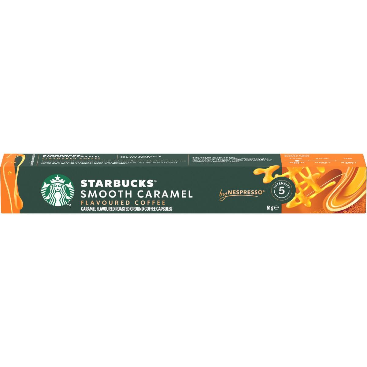 Starbucks By Nespresso Smooth Caramel Flavoured Coffee Pods 10 Pack