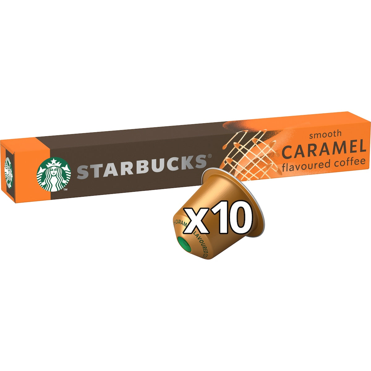 Starbucks By Nespresso Smooth Caramel Flavoured Coffee Pods 10 Pack