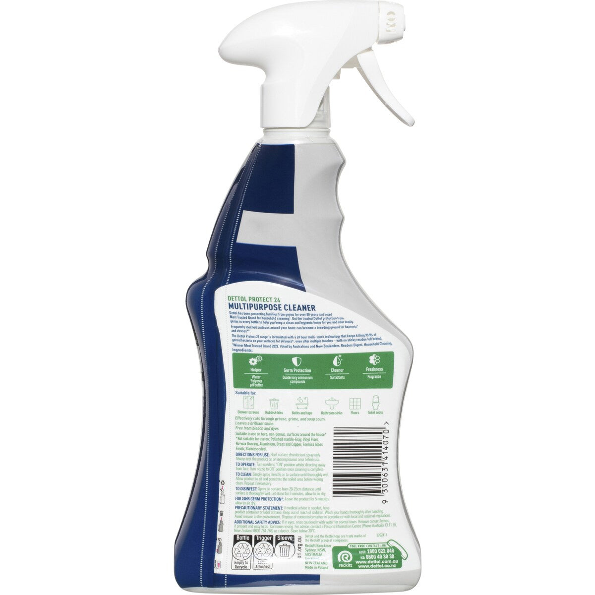 Dettol Protect 24 Hour Multipurpose Cleaning Spray Ocean Fresh 500ml