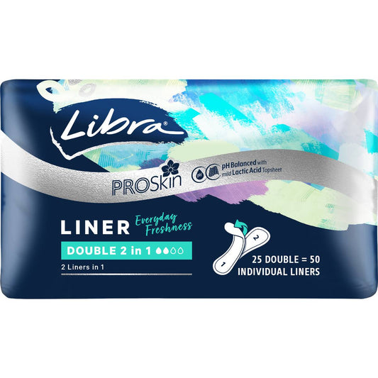 Libra Panty Liners Double 2 In 1 25 Pack