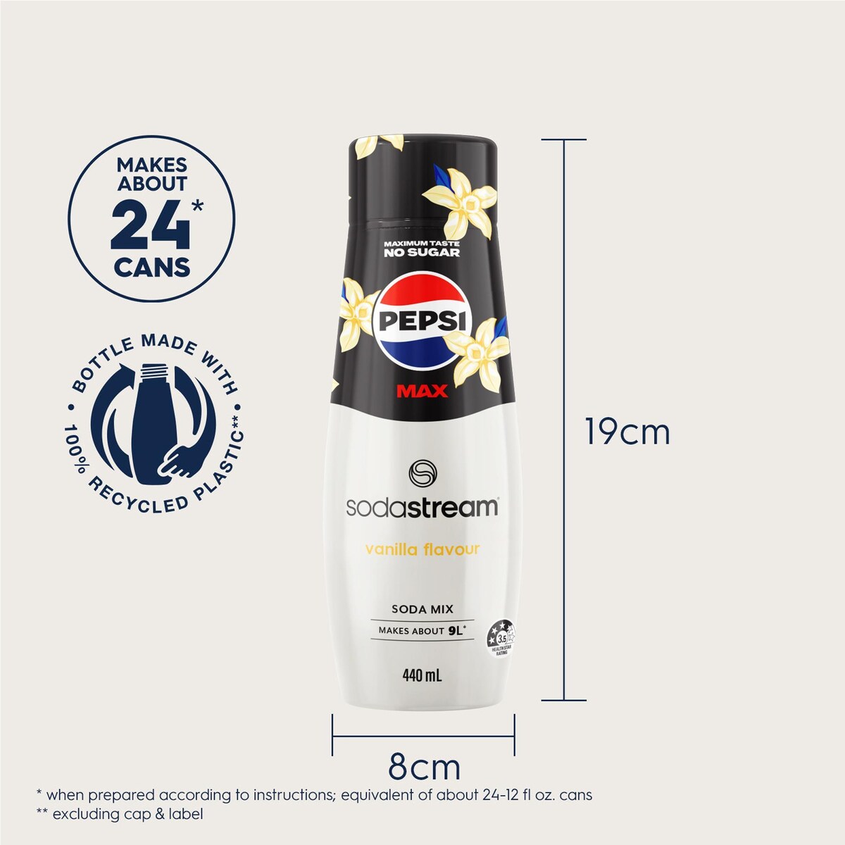 Pepsi Max Sodastream Soda Mix Vanilla each