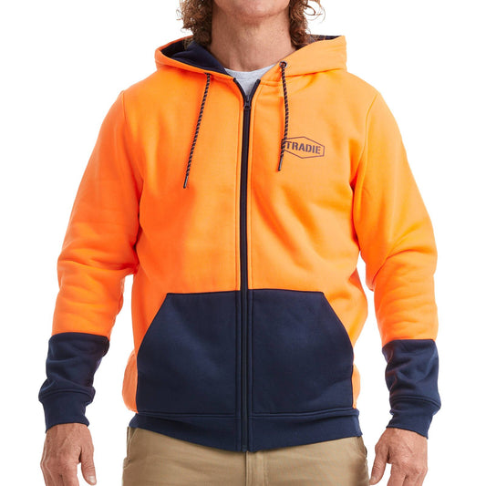 Tradie Hi Vis Orange Hoodie - Large