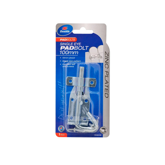 Zenith Single Eye Padbolt - 100 x 10mm