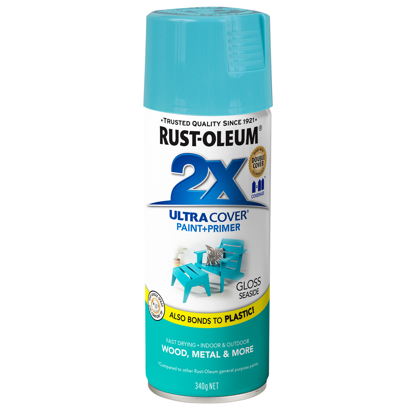 Rust-Oleum Ultra Cover Spray Paint - 340g - Seaside Gloss